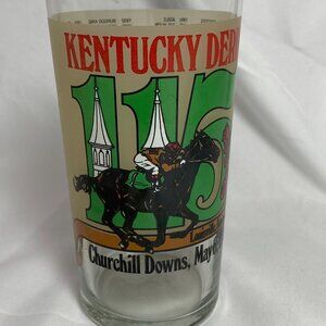 KENTUCKY DERBY 115thRUNNING CHURCHILL DOWNS MAY 6,1989 OFFICIAL COMMEM GLASS NEW